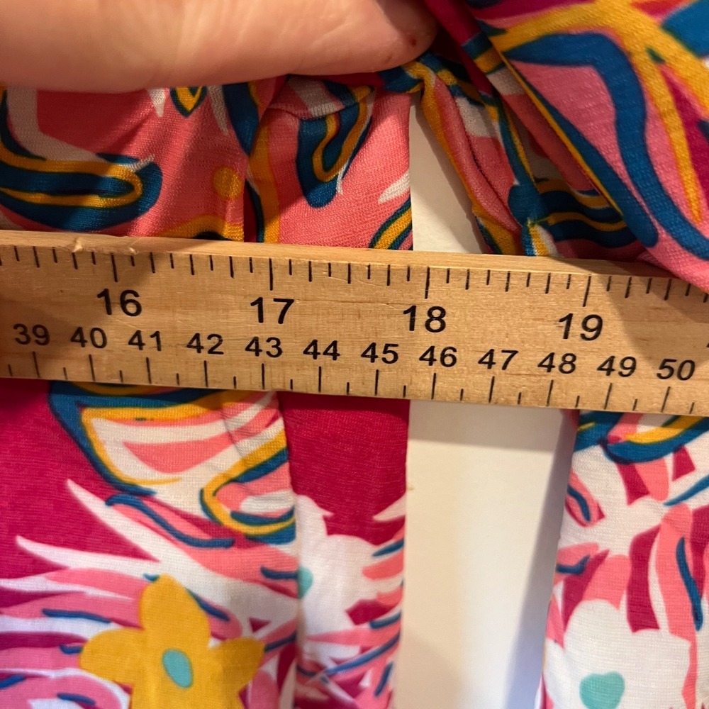Simply Southern Womens Dress Tropical Parrot Palm Leaf Multicolor Size S NWT - Picture 5 of 6
